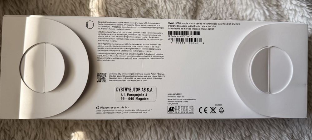 Apple Watch 10 42mm Rose Gold + Akcesoria