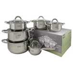 Набор посуды с крышками 12 пр ( Новый) Steil Krauff 26-238-079