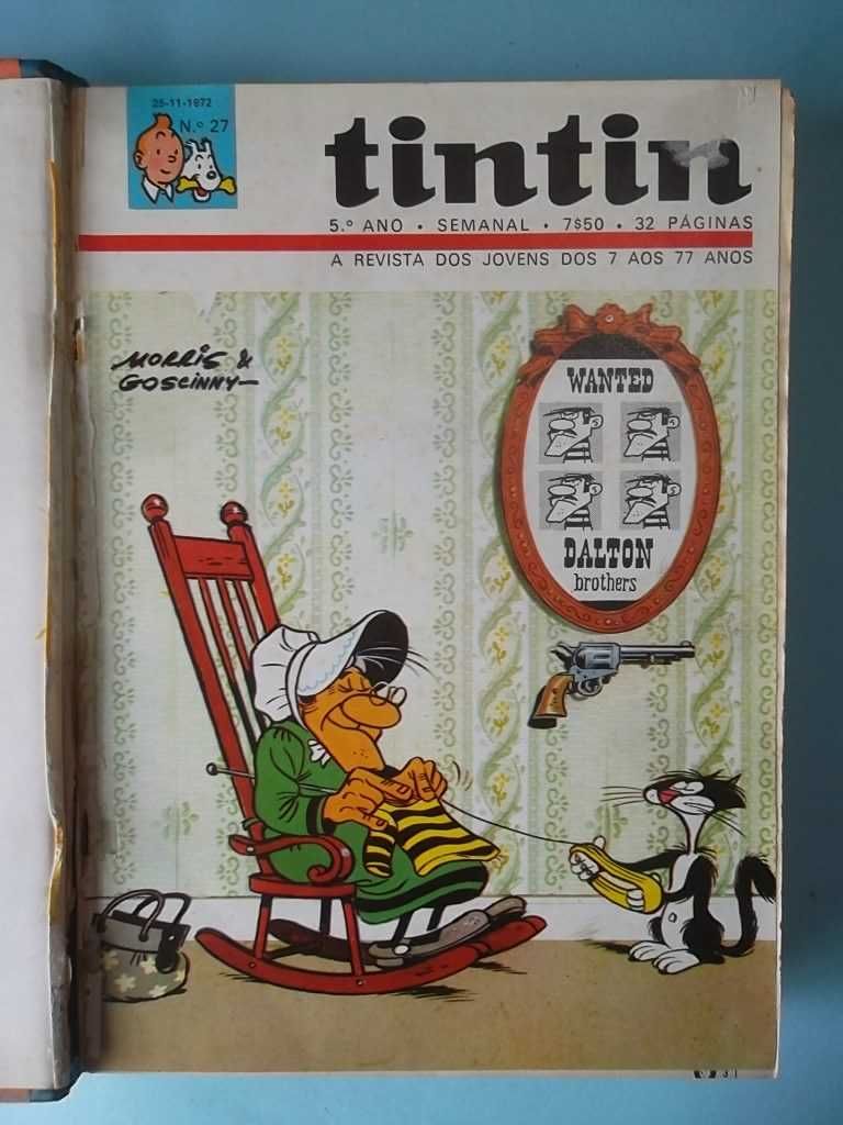 TINTIN - 5º ano completo - Volumes 9 e 10 - Encadernações editoriais.