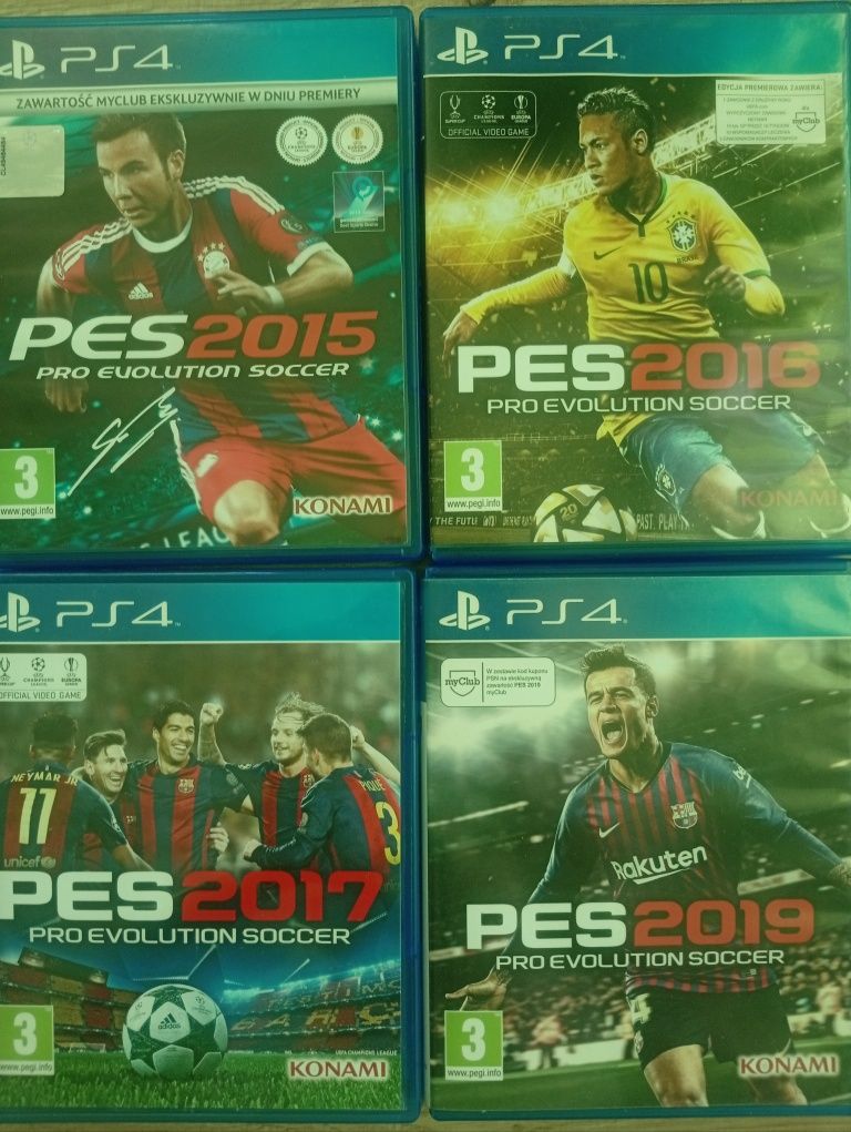Pro Evolution Soccer PS4 PS5 kolekcja gier PES od 2015 do 2020 komplet
