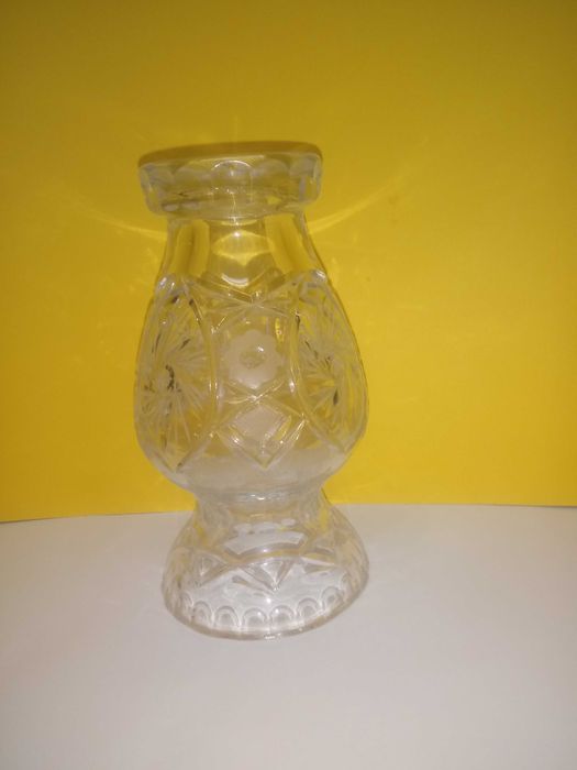 Wazon, polski kryształ, wys 19 cm