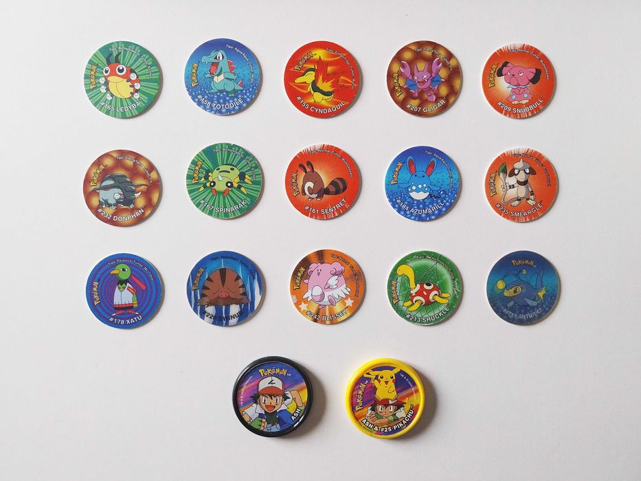 55 tazos POKEMON (52 diferentes) +2 master tazos | lote Matutano Tasty