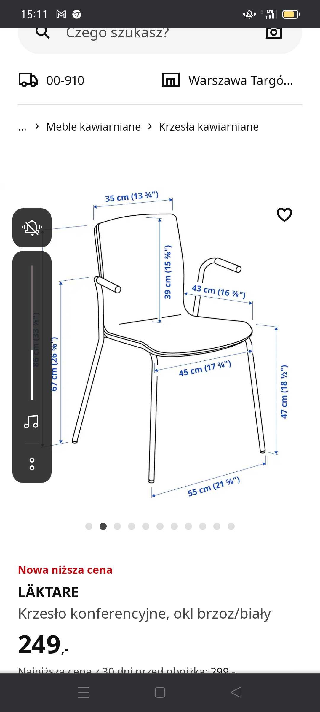 Krzesła IKEA, drewniane