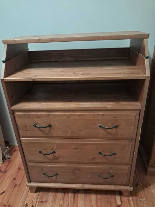 Komoda Diktad/Leksvik Ikea z przewijaniem drewniana