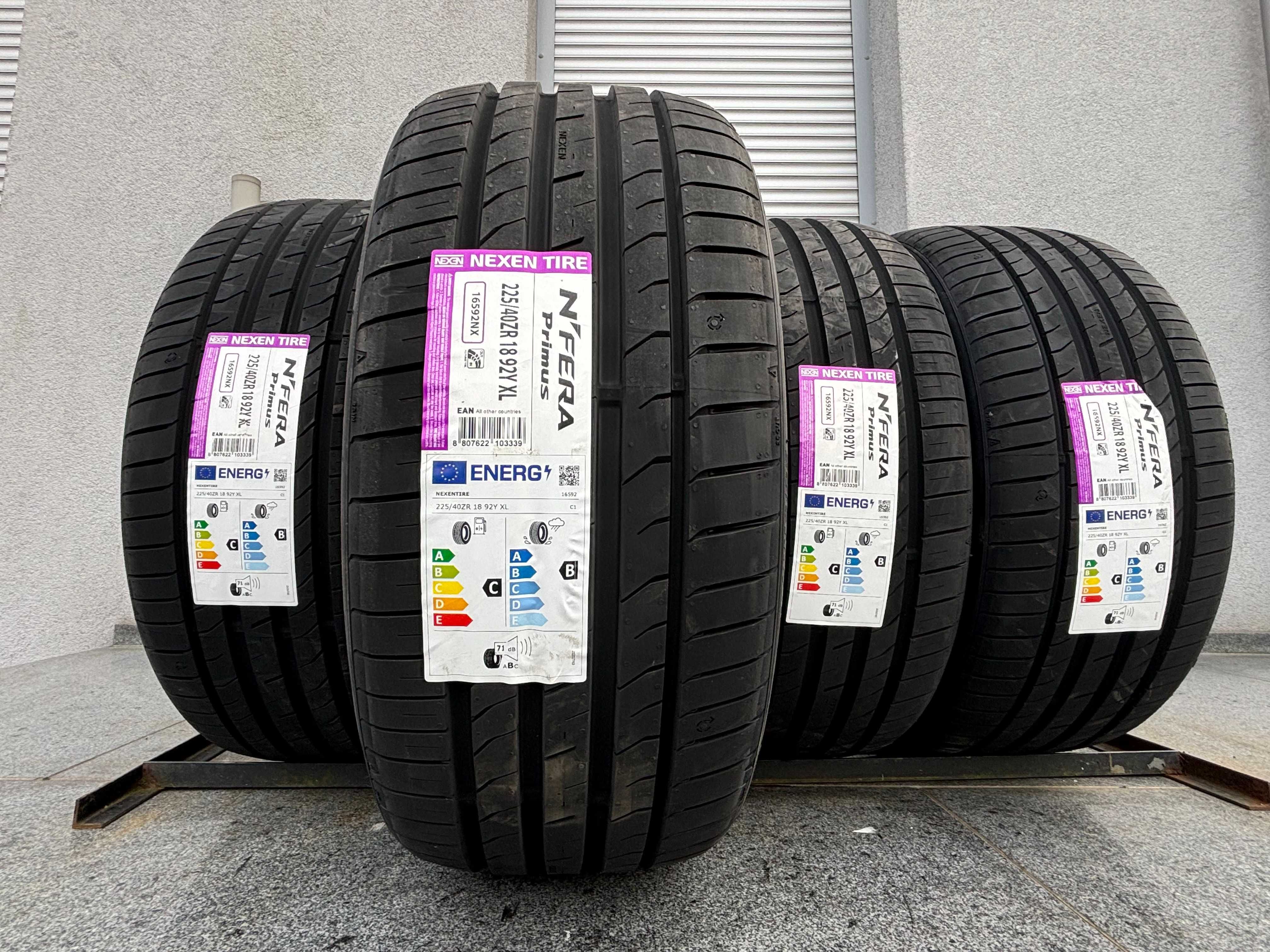 x4 letnie 225/40R18 Nexen N'fera 92Y XL C,B,71db Prosto z fabryki gwar