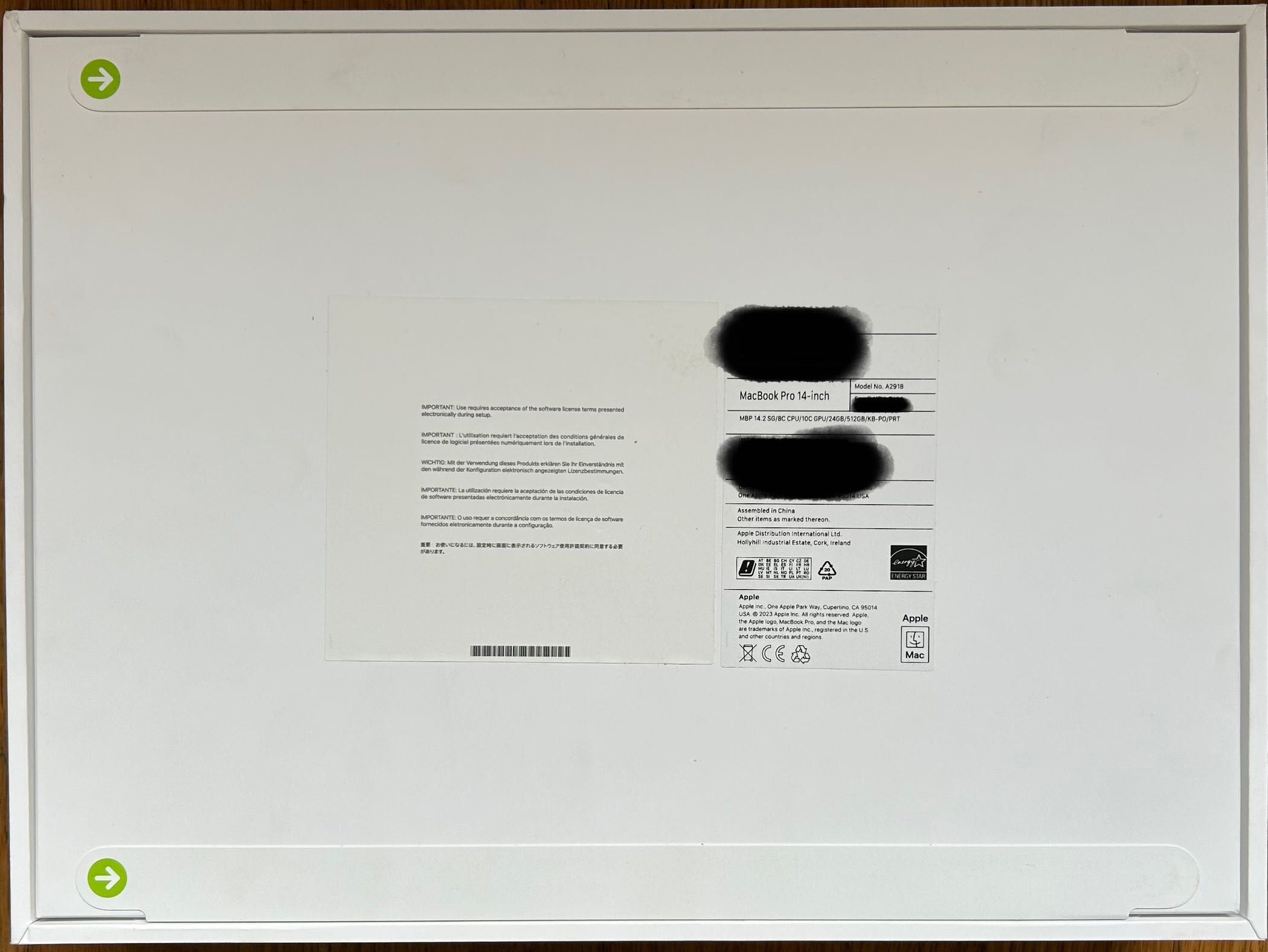 Macbook Pro (14''-M3- 24 GB-512 GB SSD-10-Core)- novo, 3 anos garantia