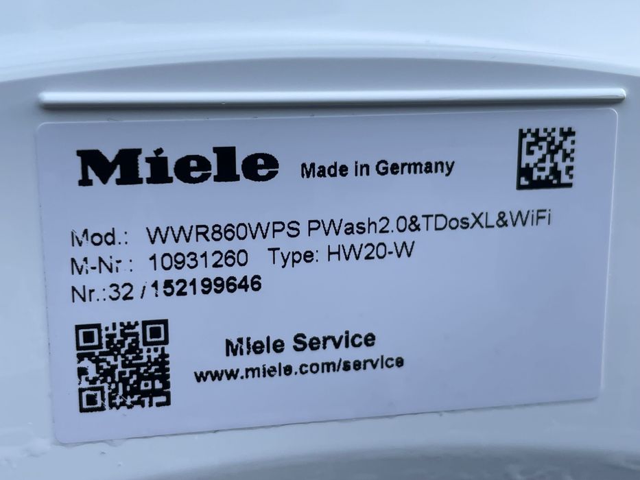 Pralka Miele WWR 860 WPS – klasa PREMIUM, TwinDos, WiFi, 9kg!