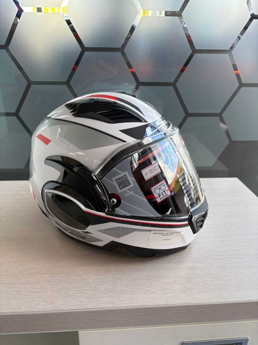 Kask motocyklowy LS2 VALIANT II Biało-czerwony roz.L