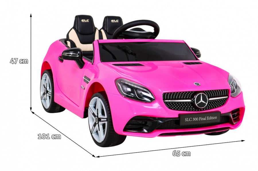 Mercedes BENZ SLC300 różowy na akumualtor