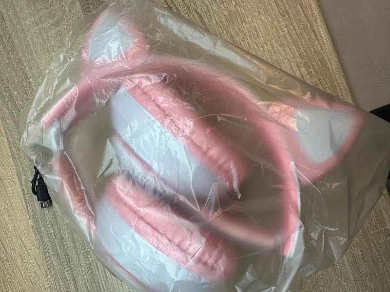 Słuchawki Bezprzewodowe Kocie Uszy dla Dzieci Bluetooth (Różowe)