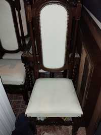 8 cadeiras antigas de madeira