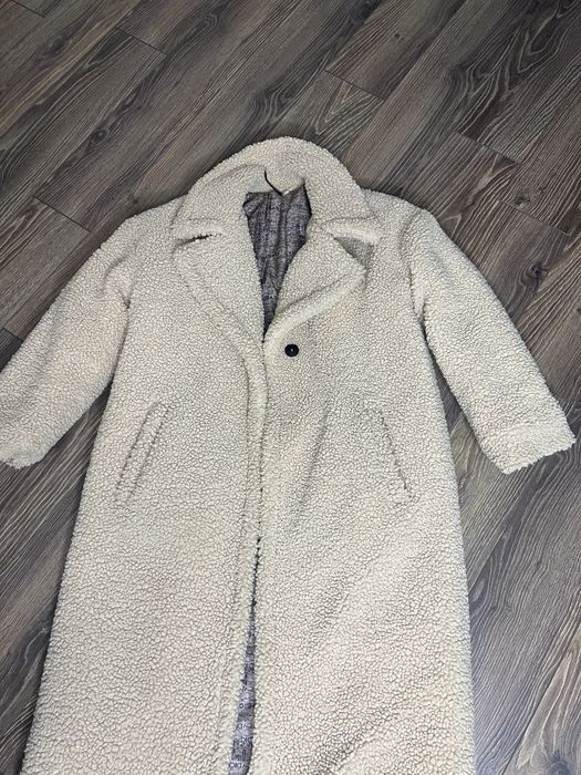 Бежева шубка  тедді S