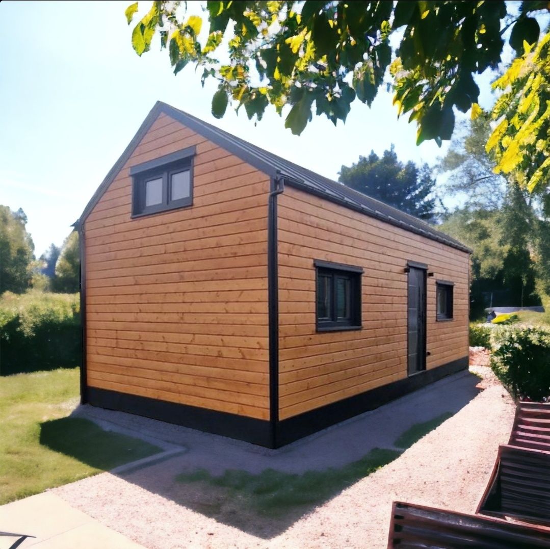 Domek mobilny całoroczny z antresolą, Nowoczesna Stodoła,  Tiny House