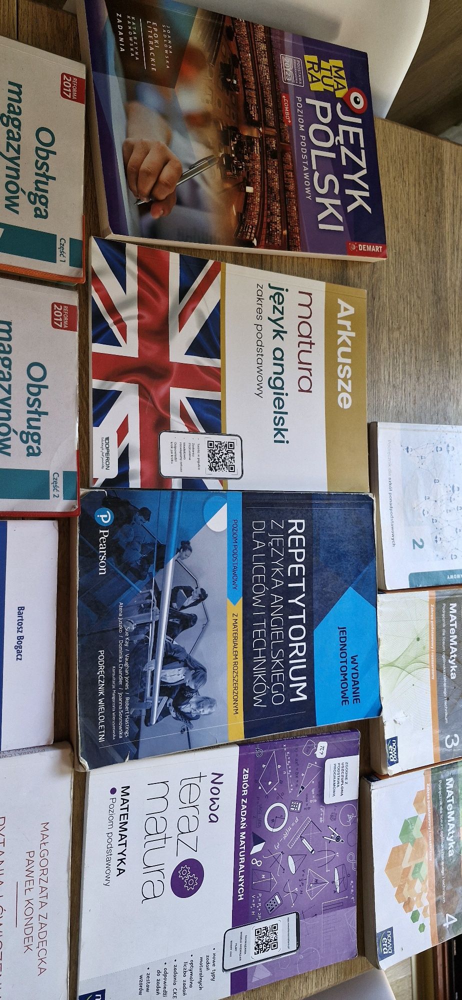 Zestaw podręczników klasa 4 i 5 technikum logistyka książki do matury