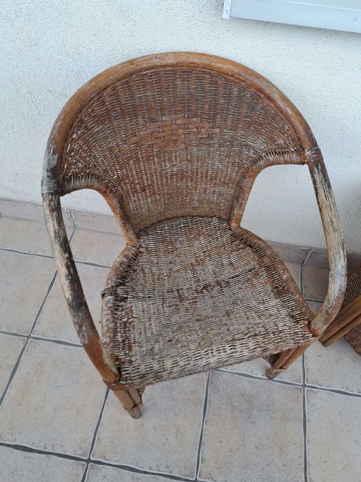 Meble balkonowe rattanowe.