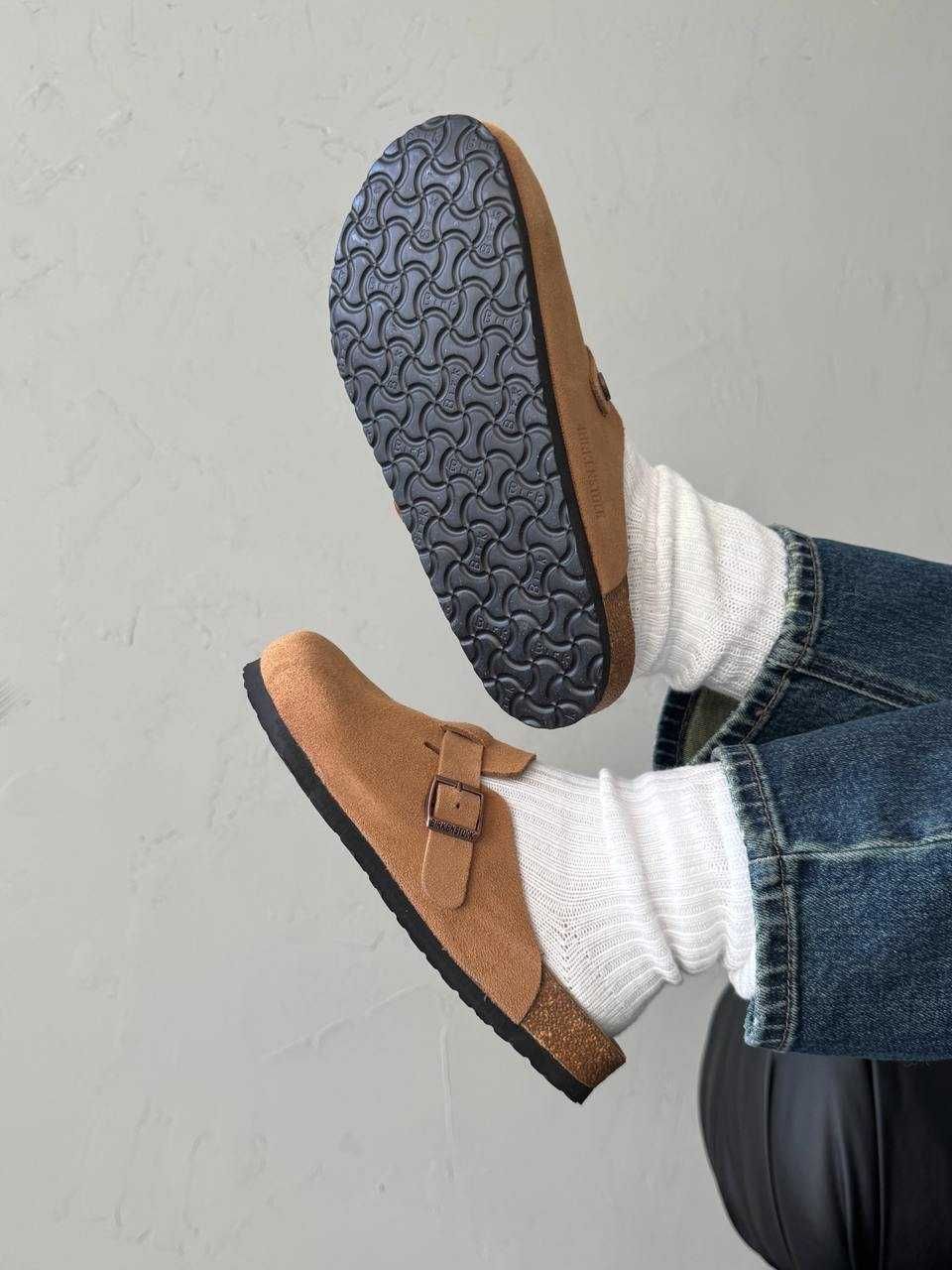 Капці Birkenstock Boston Coffee premium клоги