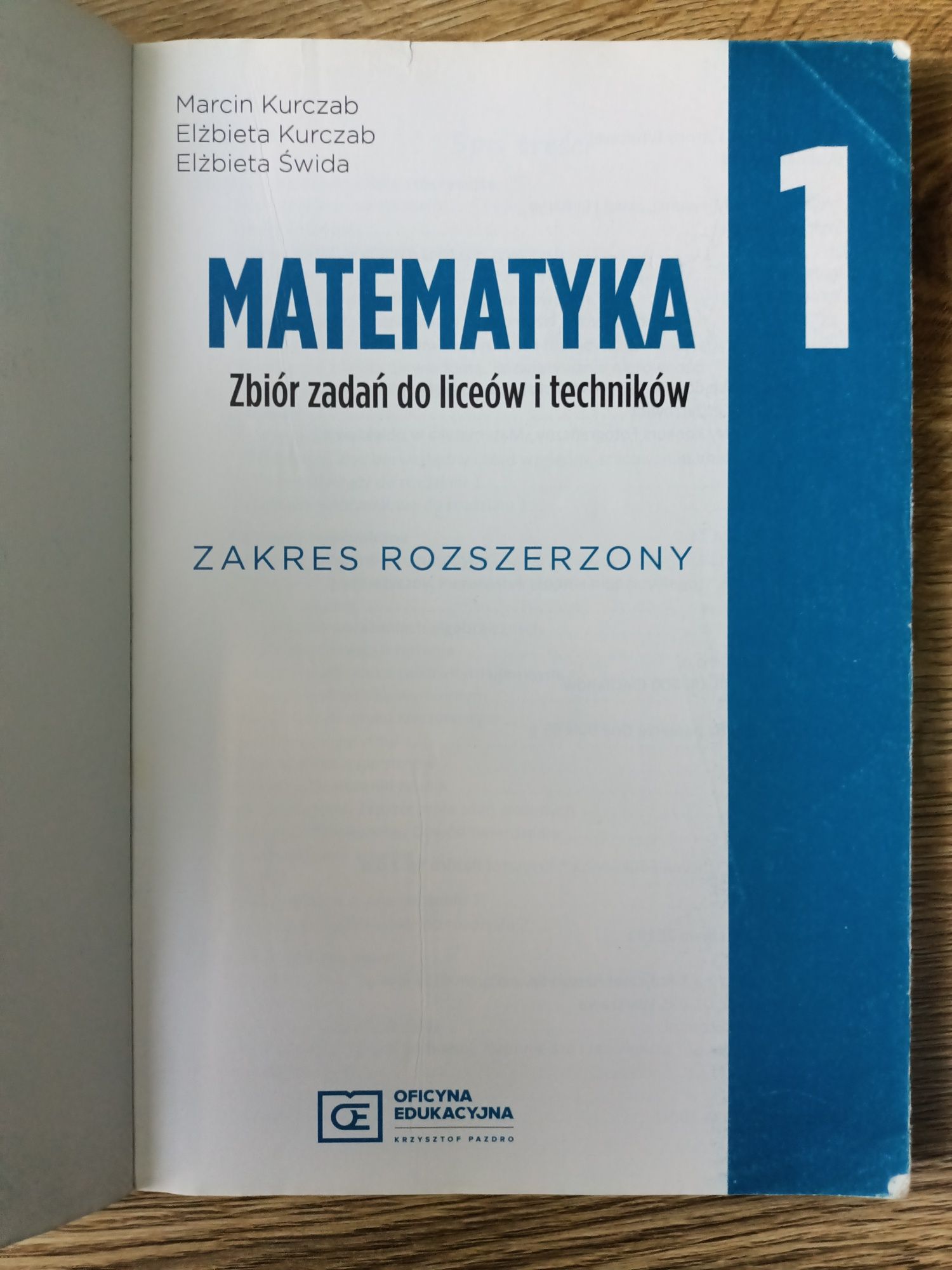 Zbiór zadań matematyka rozszerzona klasa 1