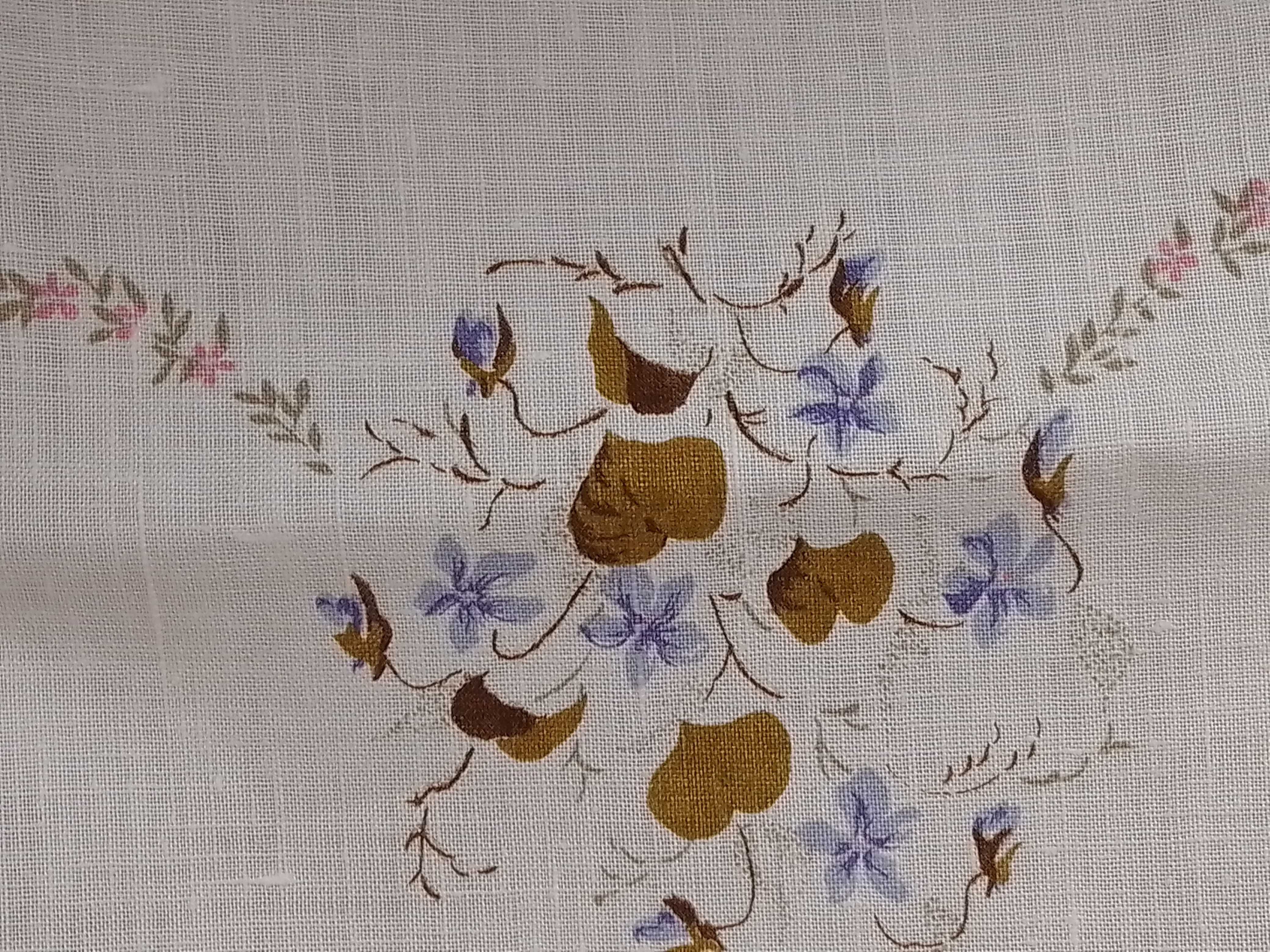 Śliczny obrus lniany 157cm x 127 cm z okresu PRL - bdb !!