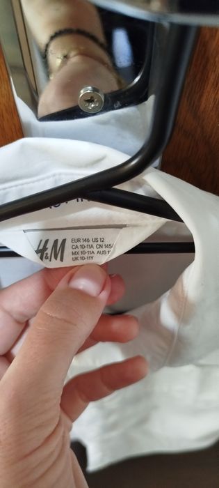 Koszula chłopięca biała h&m 146