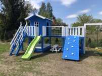 Plac zabaw DORI gniazdo bocianie wspinaczka ślizg huśtawka dla dzieci