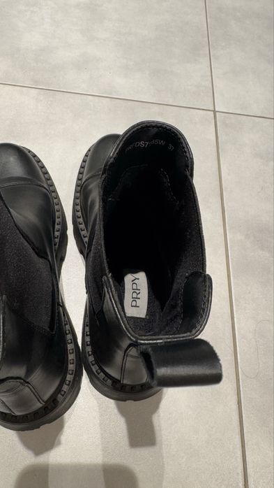 Жіночі чорні шкіряні челсі Negroni PRPY, 37 розмір