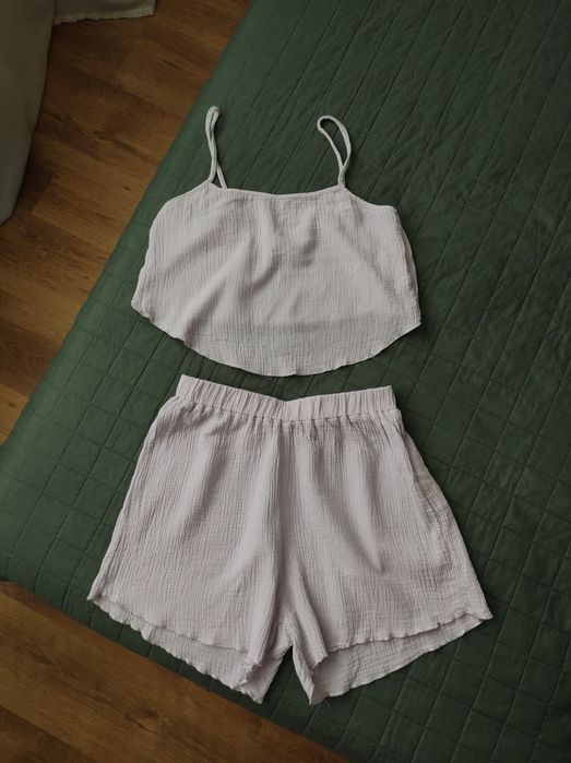 Emery Rose rozmiar M muślinowy liliowy komplet damski