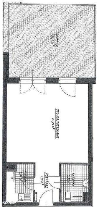 Bezpośrednio -  wysokie 3.5m, możliwy podział na 2, ogródek, garaż...