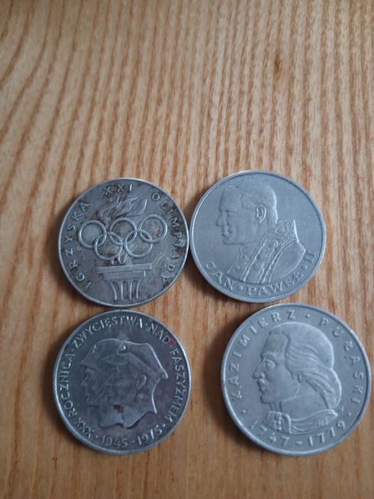 Cztery monety srebrne