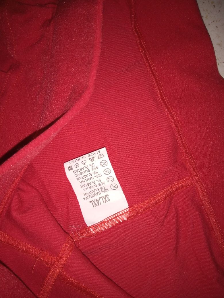Spodnie damskie czerwone rozmiar 3xl/4xl
