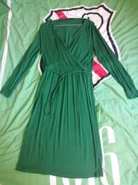Zielona sukienka kopertowa S/M