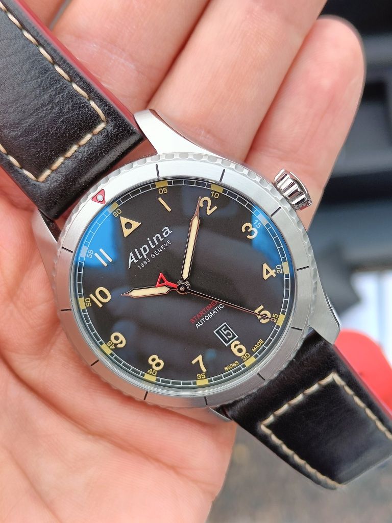 Zegarek Alpina Startimer Pilot Swiss made sw200 szafir