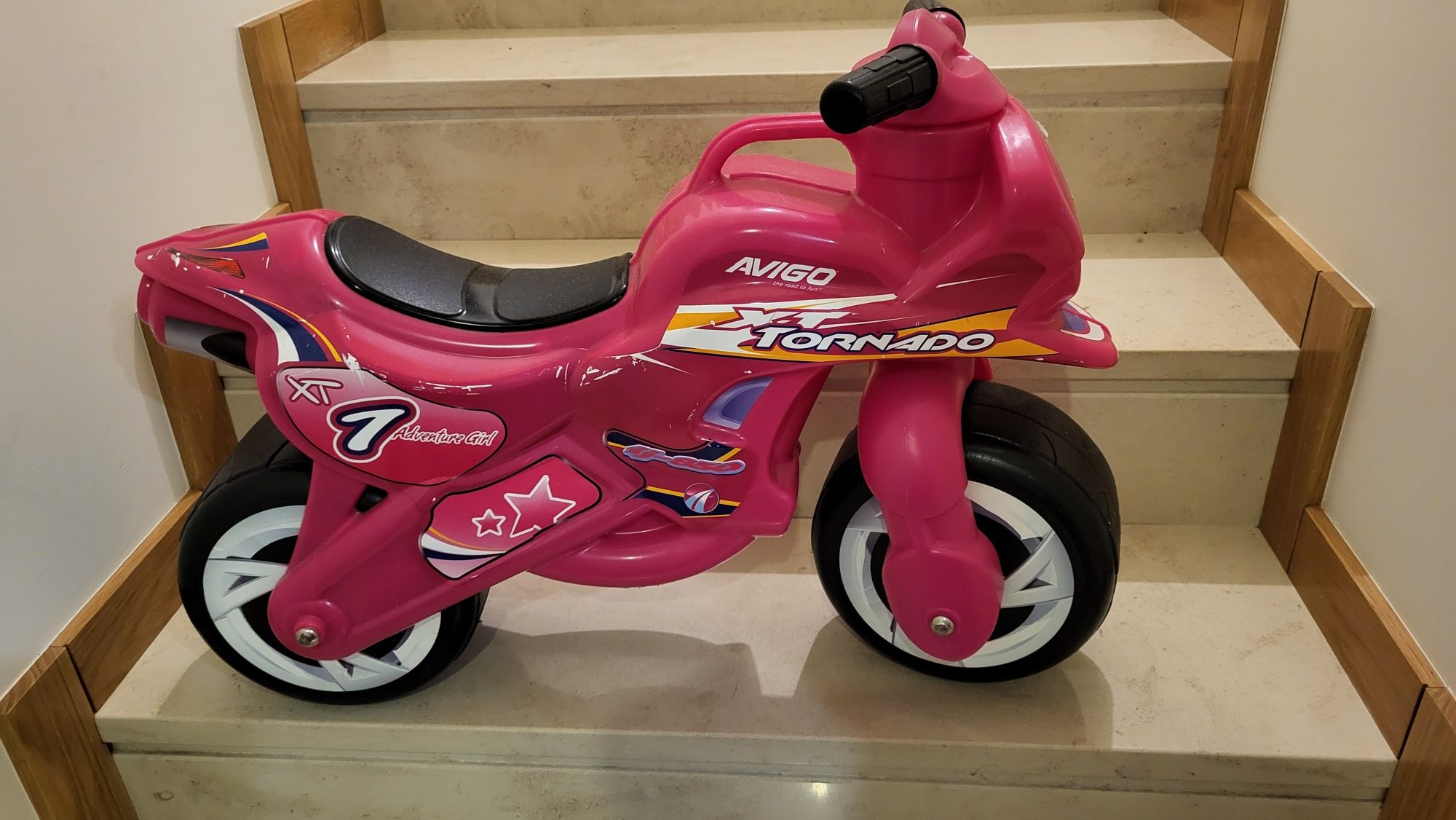 Moto andador rosa
