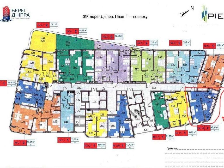 Продається ВИДОВА 1 к у новому ЖК Берег Дніпра Грейт Позняки