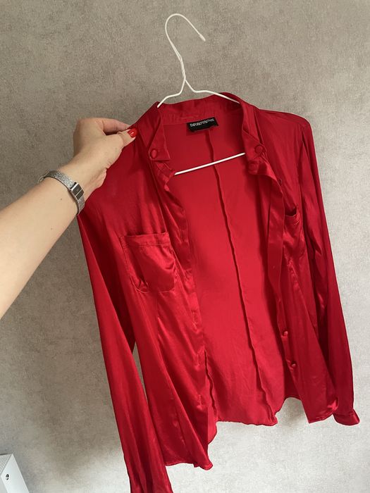 Блуза з шовку Emporio Armani