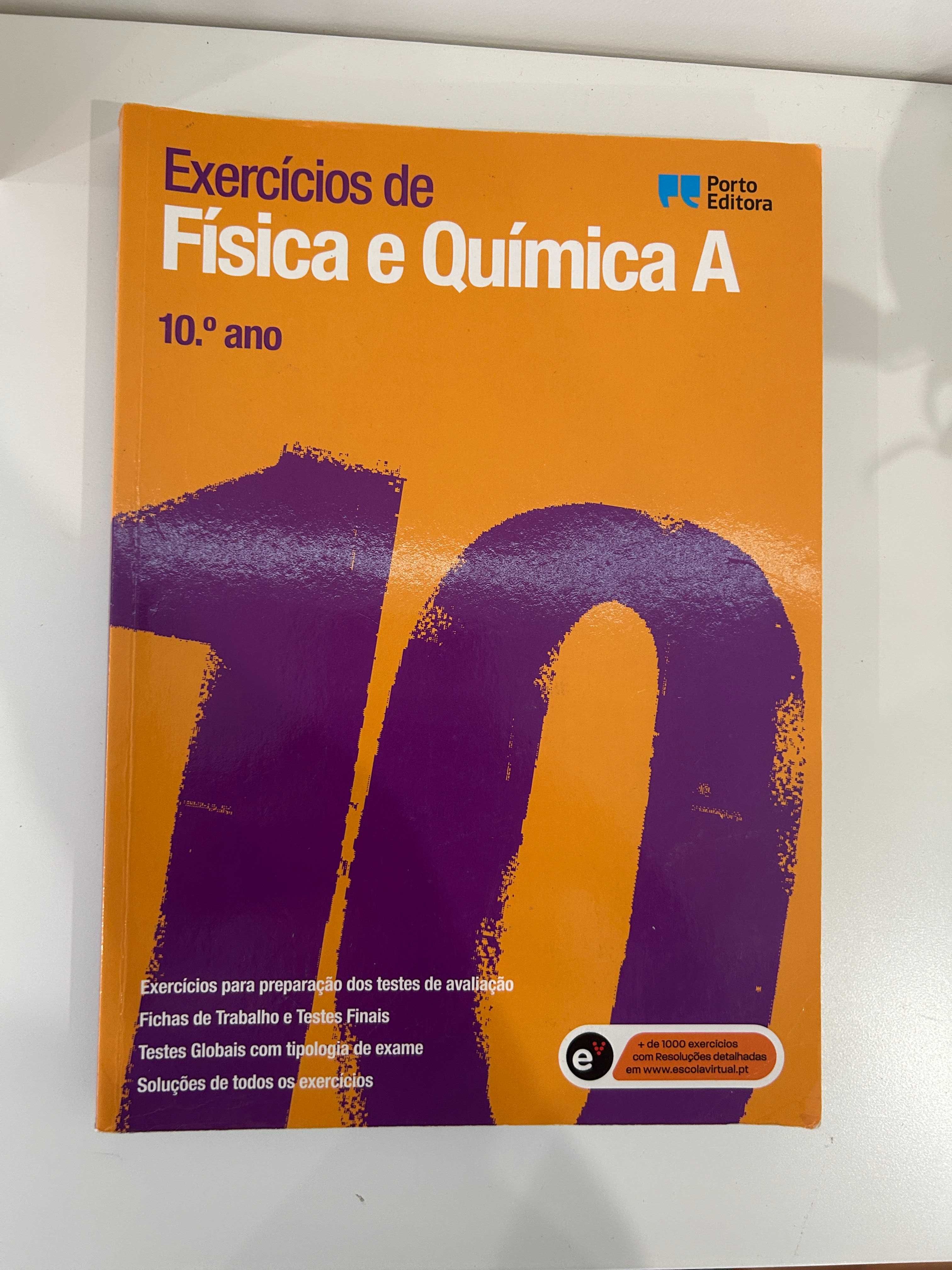 Livro de exercícios de Física e Química A - 10ºano (Porto Editora)