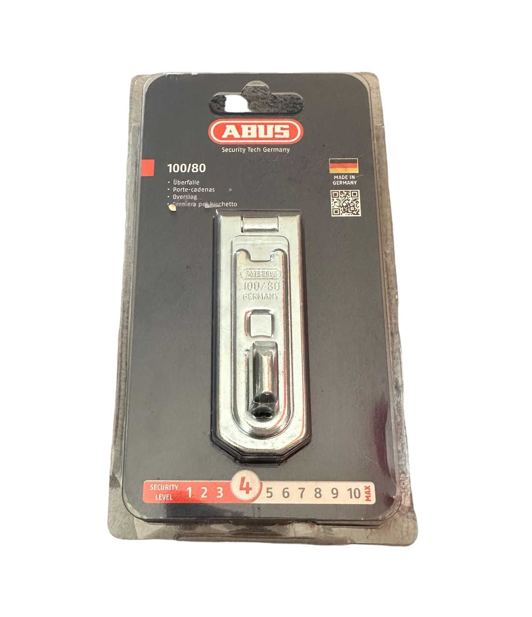 ABUS 100/80 C Skobel stalowy blokada/kłódka Srebrny kod 351