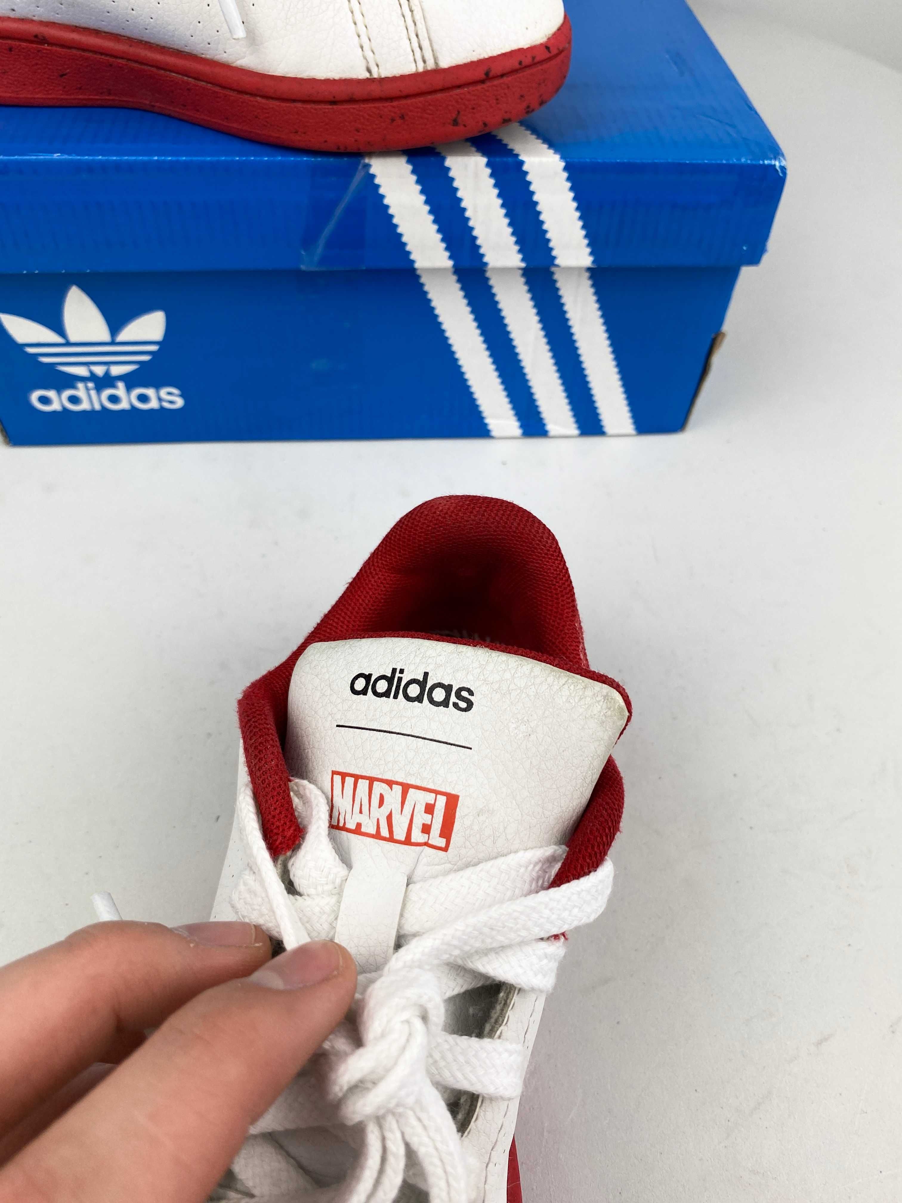 białe czerwone buty dziecięce adidas advantage spiderman r. 30 n114a