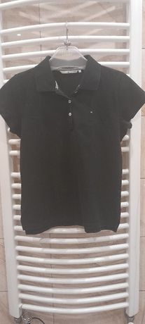 Oryginalna koszulka polo Tommy Hilfiger rozm L t-shirt czarny damski