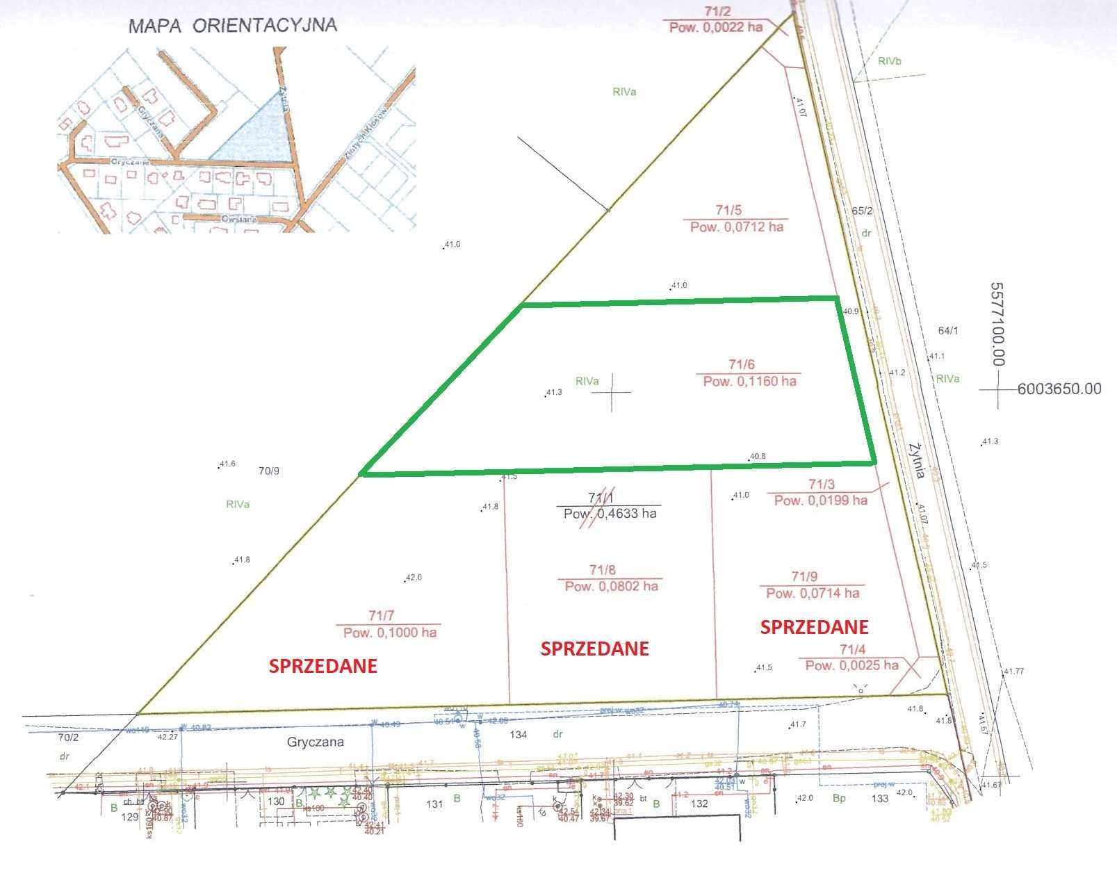 Działka rolno-budowlana Koszalin Żytnia Konikowo 1160 m2