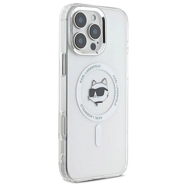 Etui Karl Lagerfeld IML Metal Choupette Head MagSafe na iPhone 16 Pro