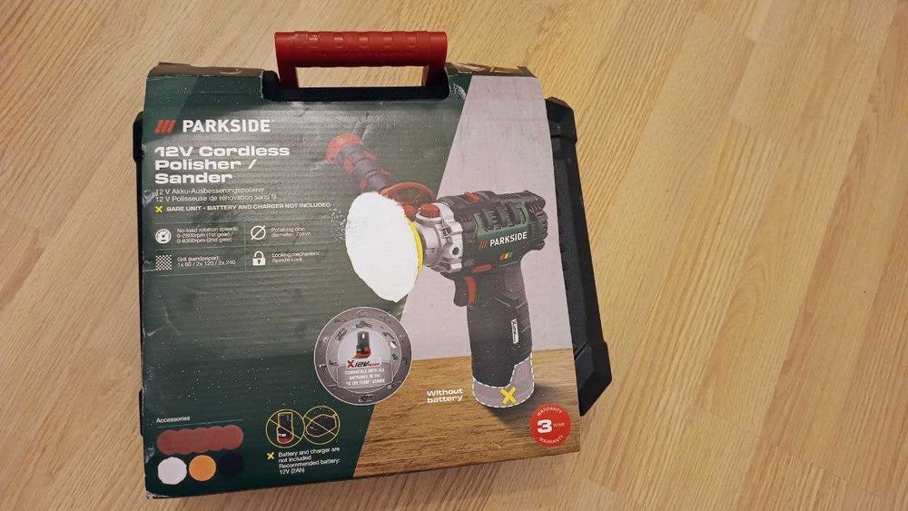 Polerka PARKSIDE PAAP 12 E5 12V – uszkodzona / na części