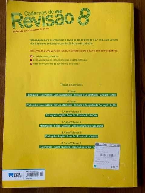 Cadernos de Revisão 8º ano Volume 2