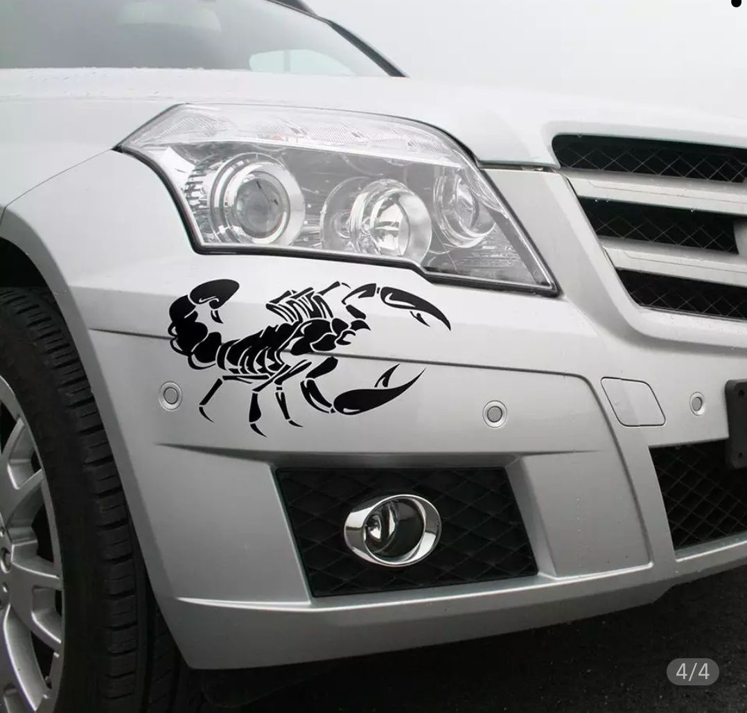 SKORPION - 30cm - 18cm - naklejka na auto kamper ścianę laptop quad