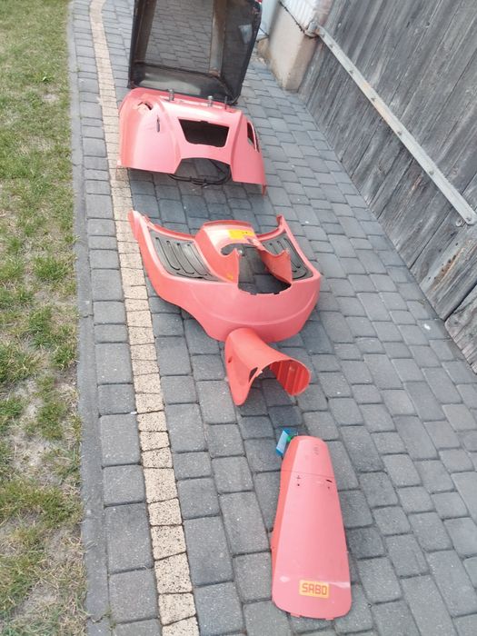 Komplet plastików kosz sabo f72 traktorek kosiarka