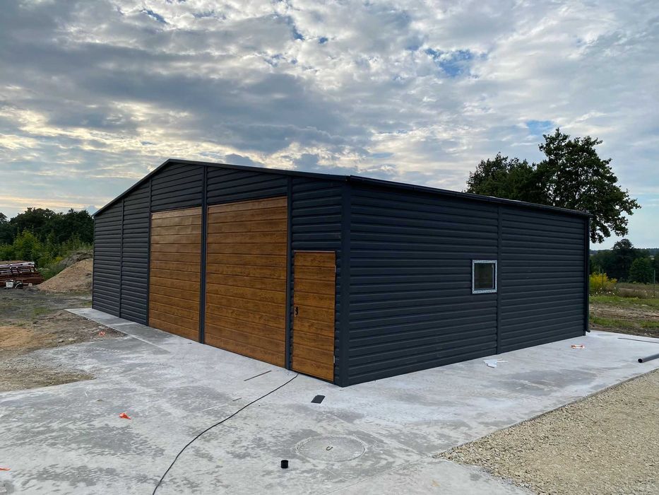 Duży garaż HALA 12x8 magazyn brama 2,70m konstrukcja stalowa