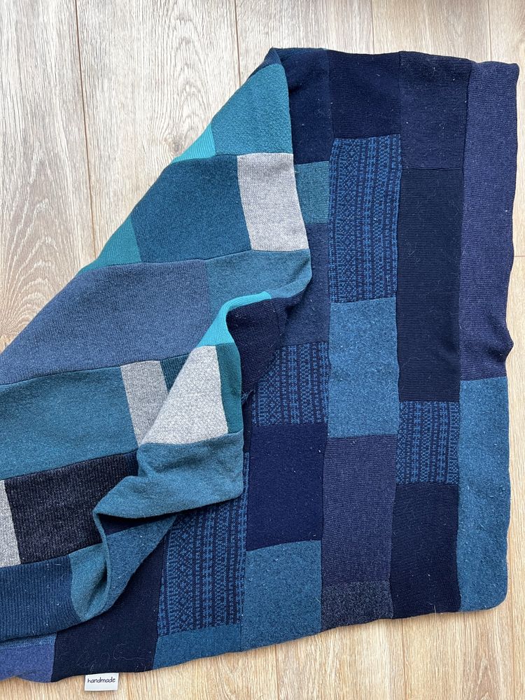 Koc patchwork wełniany Re-gatki 100x80