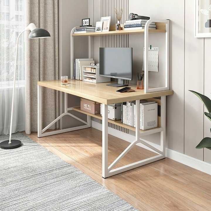 NOWE Biurko Dla Dziecka Gamingowe Duże Dąb Loft Białe Szkolne Okazja