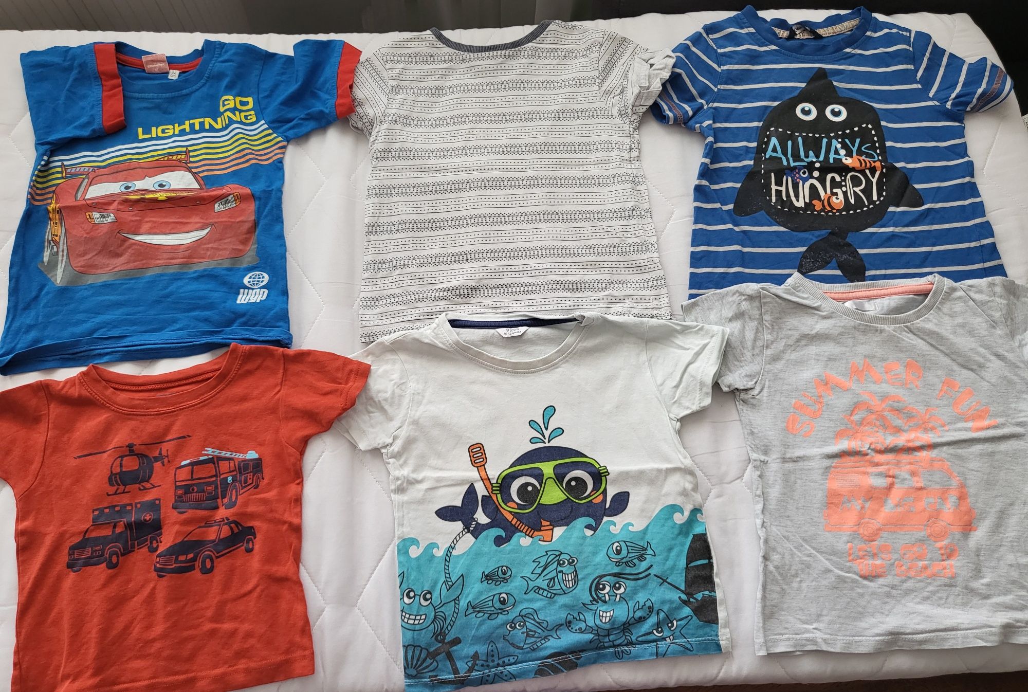 Koszulki z krótkim rękawem t-shirty 6 szt, rozm.86-92