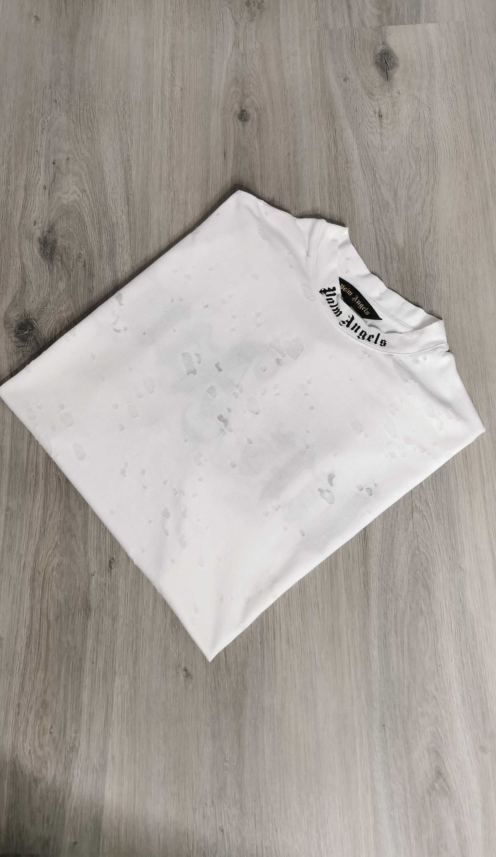 T-shirt koszulka Palm Angels big print duże logo rozmiar M biała white
