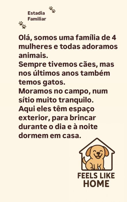 Estadia Familiar Cães